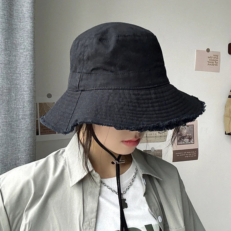 1PCS New Fisherman's Hat Children's Korean Edition Hairy Metal Letter Basin Hat Spring and Autumn Leisure Versatile Sunscreen