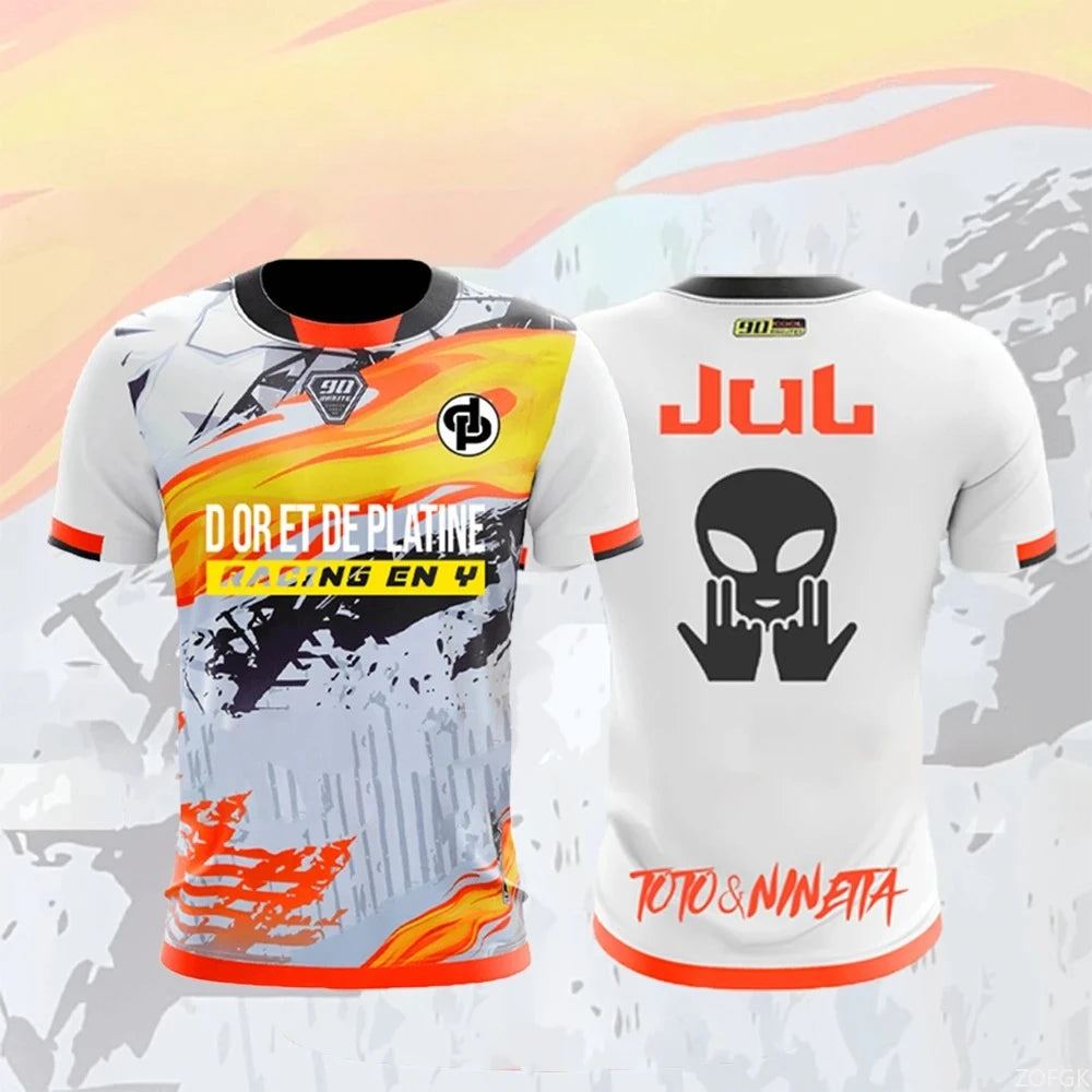 New Maillot JUL T-shirt Summer Youth Breathable and Quick-drying Training Football Shirts Unisex  Sports Jerseys