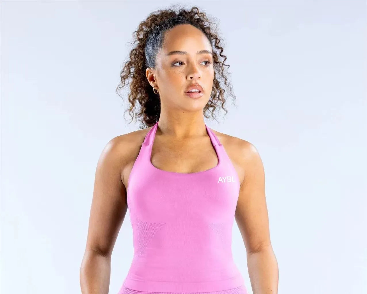Fashion Enhance Seamless Halterneck Top Yoga Sports Bras Set Scrunch Bum Gym Shorts Women Workout Biker Stretch Fitness Leggings