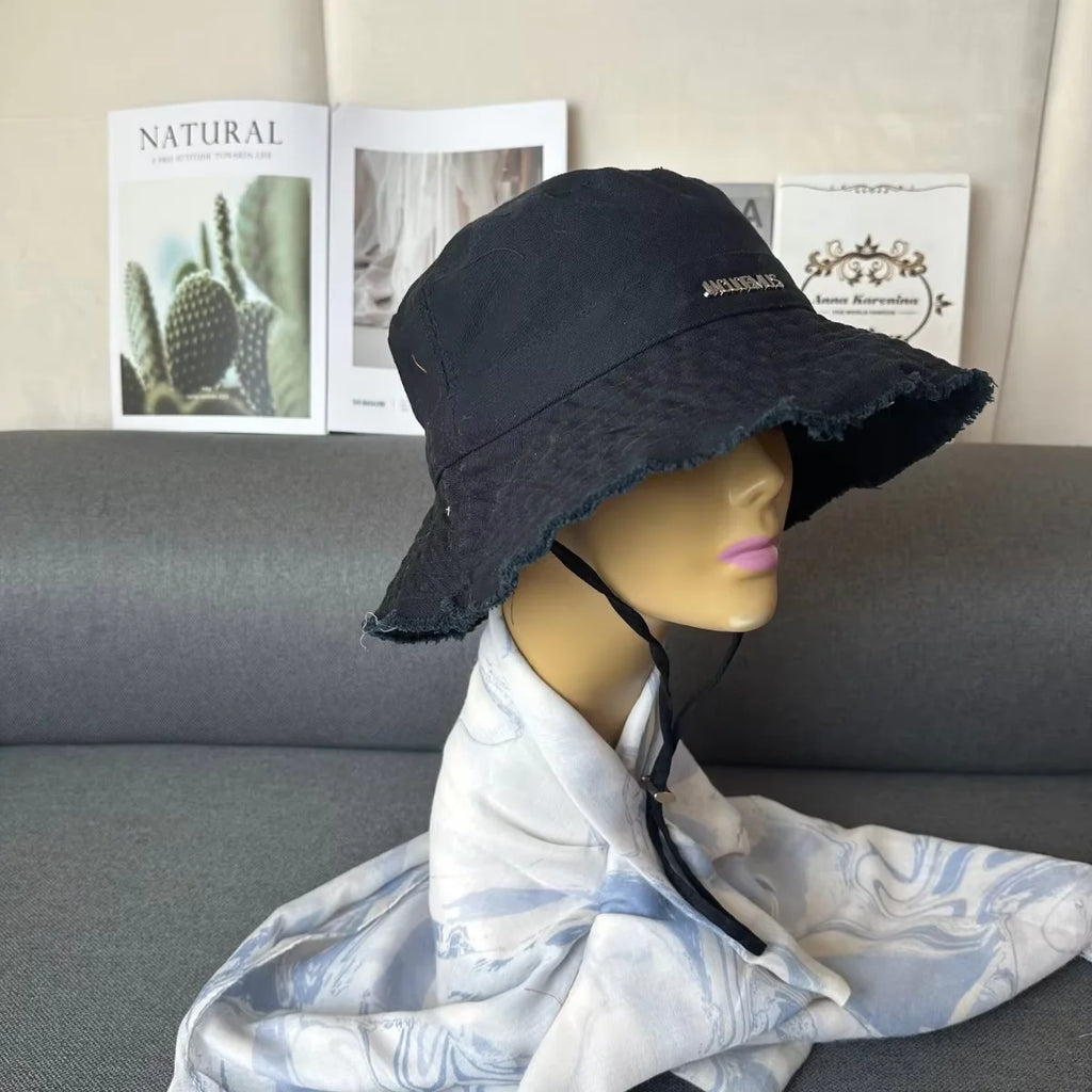 1PCS New Fisherman's Hat Children's Korean Edition Hairy Metal Letter Basin Hat Spring and Autumn Leisure Versatile Sunscreen