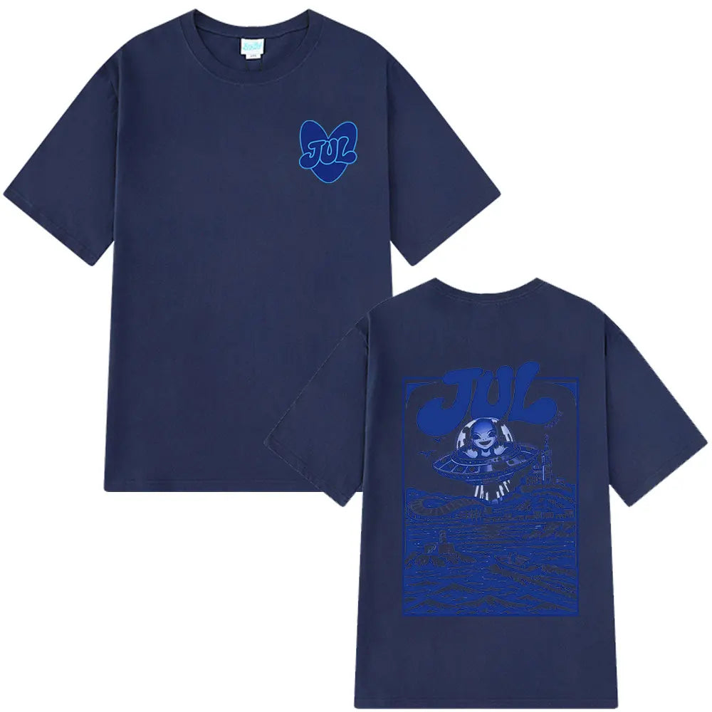 T-shirt graphique Rapper Jul pour hommes et femmes, vêtements tendance Hip Hop Y2K, haut décontracté en coton à manches courtes, t-shirts oversize, streetwear