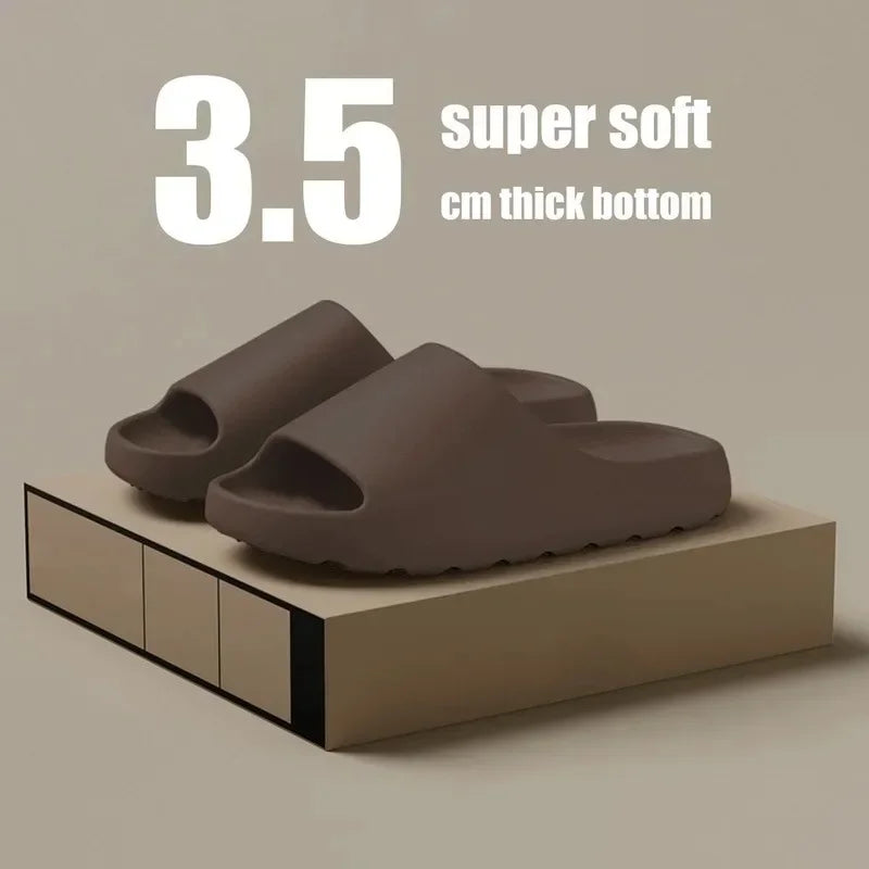 Pantoufles pour hommes EVA à semelles épaisses et souples, pantoufles d'été à la mode et sandales de plage Yeezys pour femmes