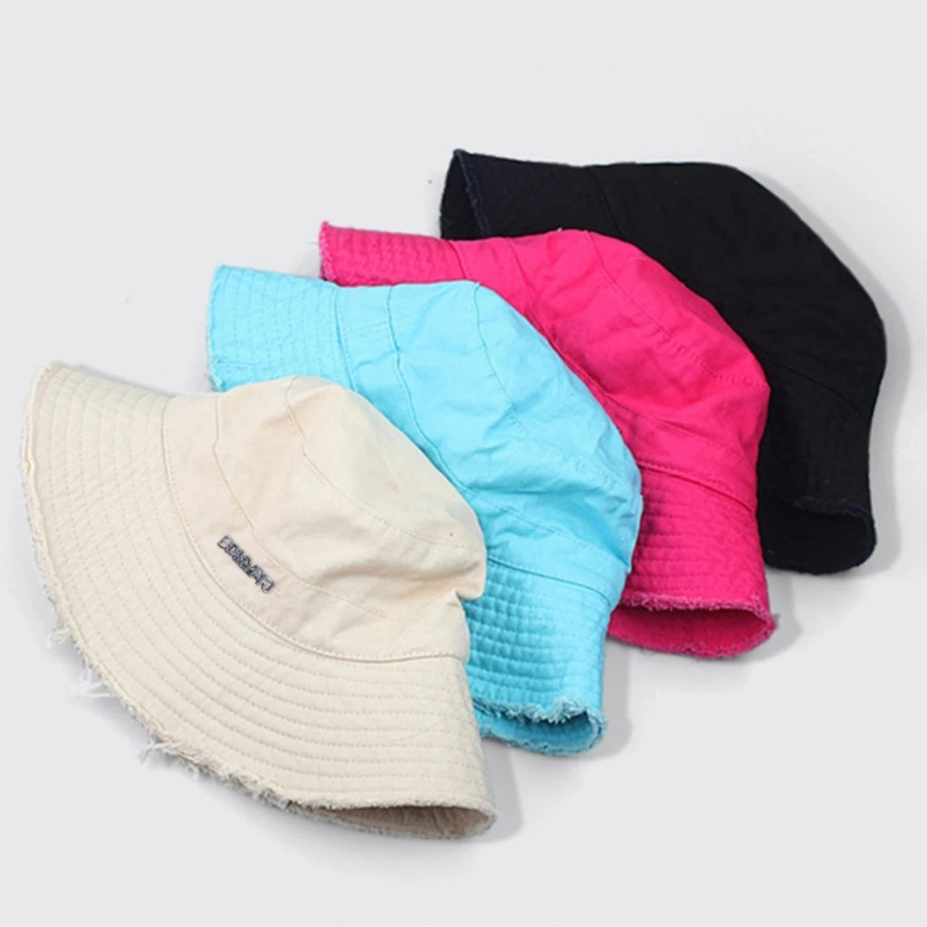 1PCS New Fisherman's Hat Children's Korean Edition Hairy Metal Letter Basin Hat Spring and Autumn Leisure Versatile Sunscreen