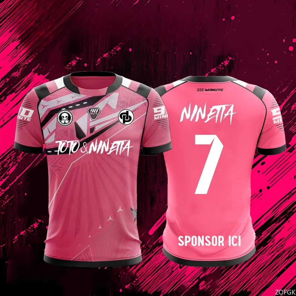 New Maillot JUL T-shirt Summer Youth Breathable and Quick-drying Training Football Shirts Unisex  Sports Jerseys