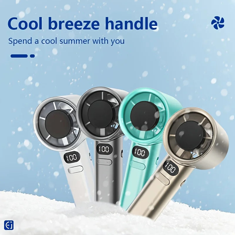 Handgehaltener Miniventilator, leistungsstarker 400-mAh-Wind, praktische USB-Aufladung, geeignet für Reisen, Outdoor-Aktivitäten und Sommer