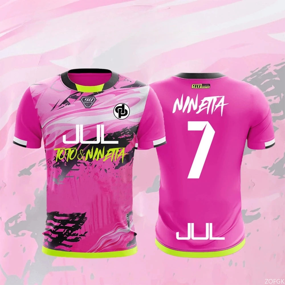 New Maillot JUL T-shirt Summer Youth Breathable and Quick-drying Training Football Shirts Unisex  Sports Jerseys