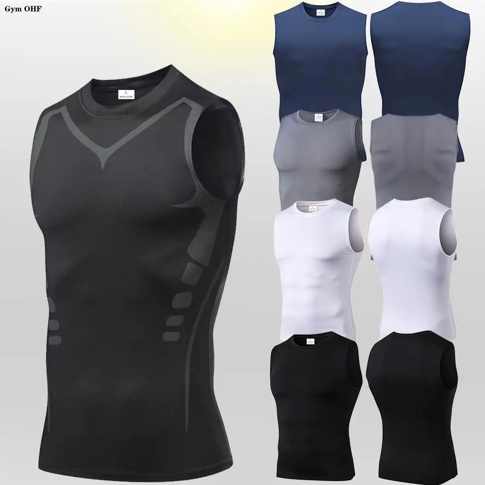 Hommes séchage rapide course T-Shirts Compression gilet sans manches séchage rapide Jersey chemise d'entraînement gymnase hommes débardeur