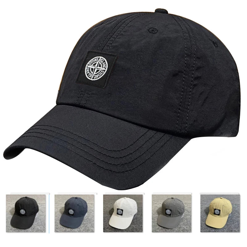 Men's and women's solid color baseball caps, quick drying outdoor fishing casual sun hats, women's sun hats