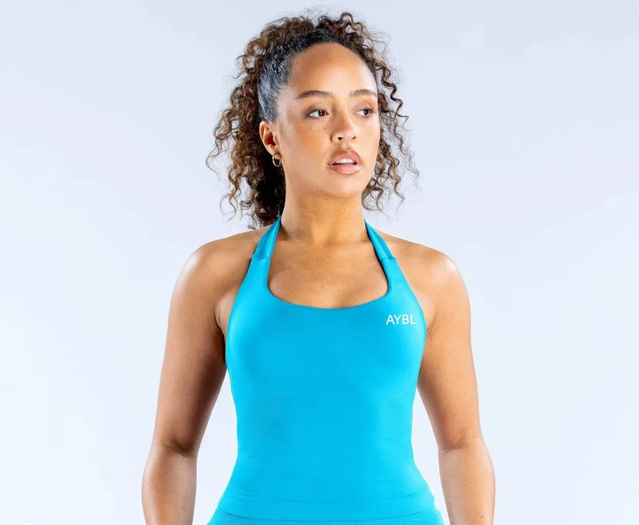 Fashion Enhance Seamless Halterneck Top Yoga Sports Bras Set Scrunch Bum Gym Shorts Women Workout Biker Stretch Fitness Leggings