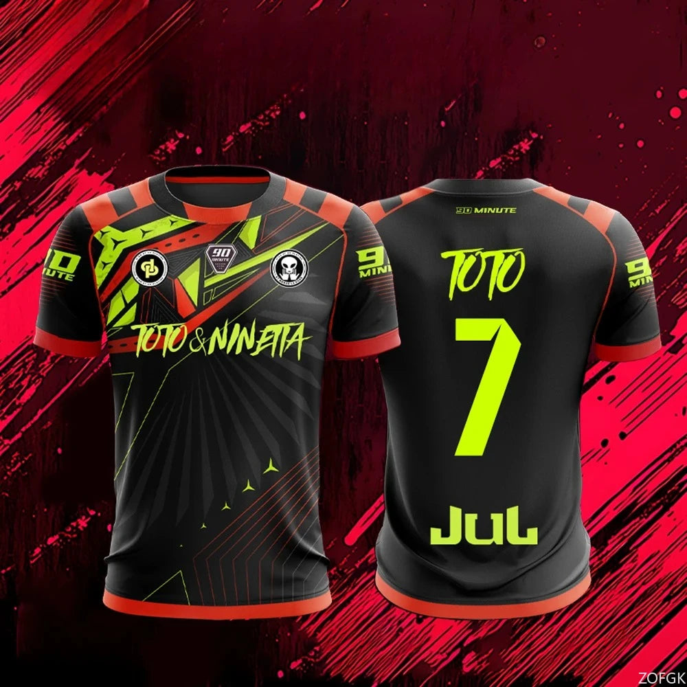 New Maillot JUL T-shirt Summer Youth Breathable and Quick-drying Training Football Shirts Unisex  Sports Jerseys