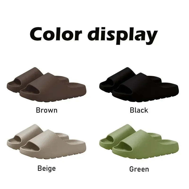 Pantoufles pour hommes EVA à semelles épaisses et souples, pantoufles d'été à la mode et sandales de plage Yeezys pour femmes