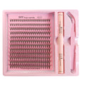 Kit complet de grappes de cils, 8-16mm, mélange de pincettes et de joint, pour auto-application, maquillage, Extensions de cils individuelles, DIY