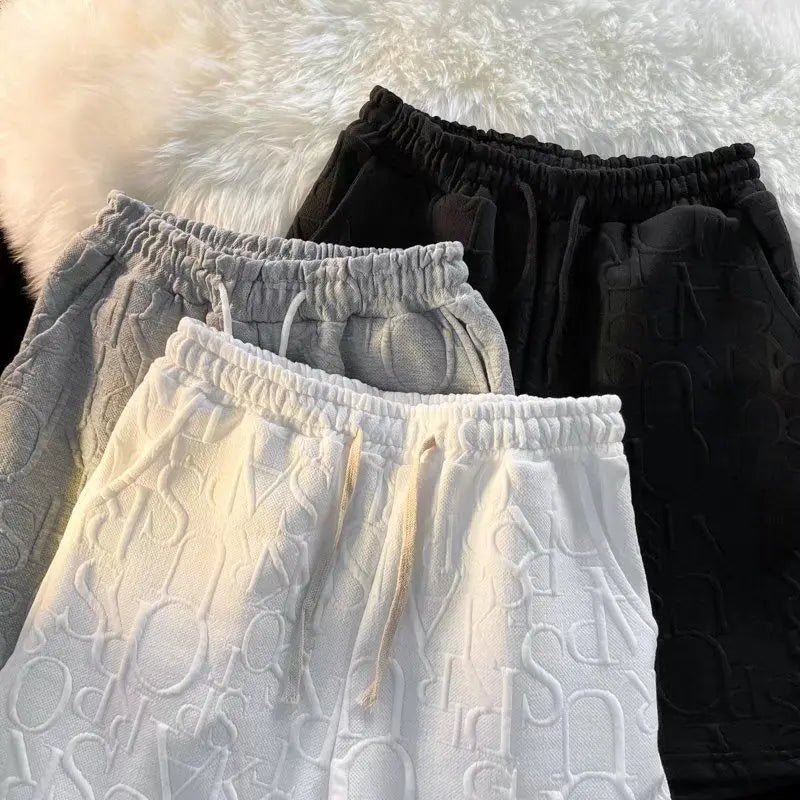 Brand Premium Waffle Casual Shorts Herren Sport Loose Weite Beine Running Shorts Letter Beach Baggy Board Cargo Shorts Herren