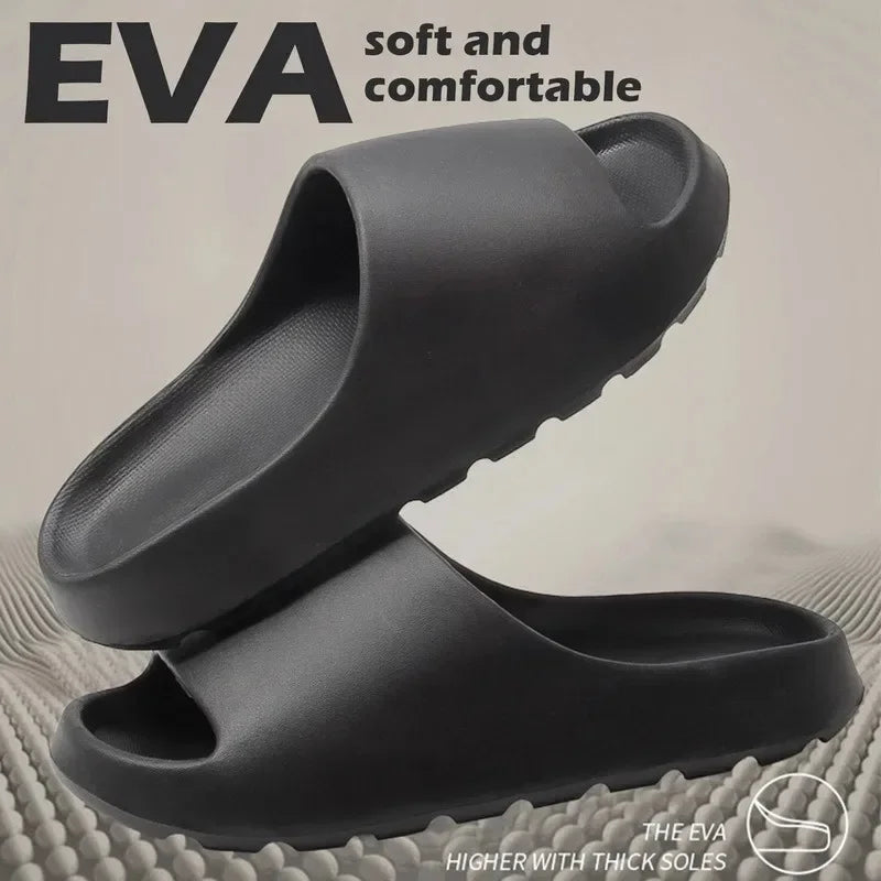 Pantoufles pour hommes EVA à semelles épaisses et souples, pantoufles d'été à la mode et sandales de plage Yeezys pour femmes