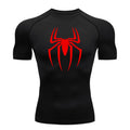 Chemise de compression imprimée araignée pour hommes, T-shirt à séchage rapide, maillot de course, manches courtes respirantes, printemps, été, S-3XL, 2025