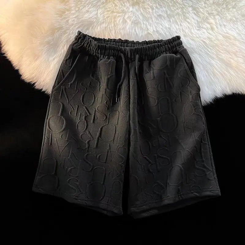 Brand Premium Waffle Casual Shorts Herren Sport Loose Weite Beine Running Shorts Letter Beach Baggy Board Cargo Shorts Herren