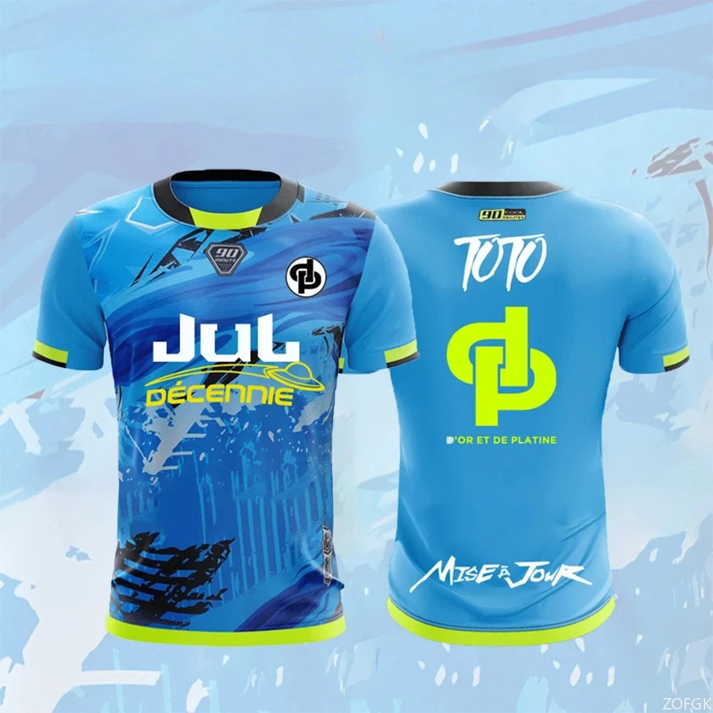 New Maillot JUL T-shirt Summer Youth Breathable and Quick-drying Training Football Shirts Unisex  Sports Jerseys