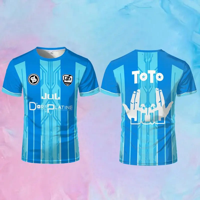 Maillot de sport 3D JUL DP, T-shirt respirant à séchage rapide pour homme, décontracté, pour l'extérieur, le streetwear, l'entraînement, le cosplay, manches courtes, parent-enfant