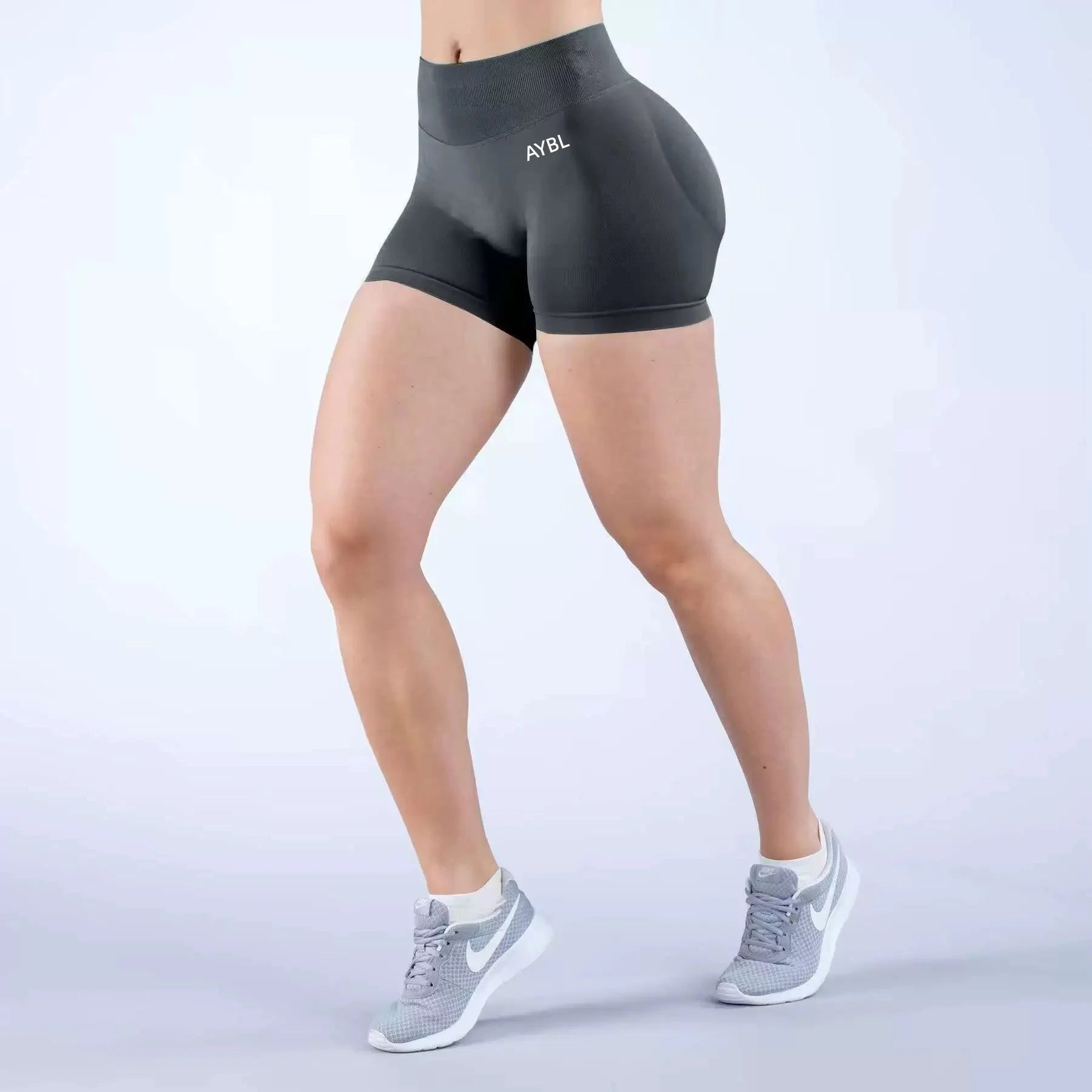 Fashion Enhance Seamless Halterneck Top Yoga Sports Bras Set Scrunch Bum Gym Shorts Women Workout Biker Stretch Fitness Leggings